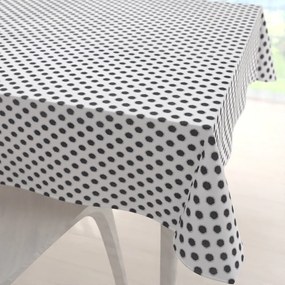 Biante Bavlnený štvorcový obrus Sandra SA-286 Sivé bodky na bielom 70x70 cm