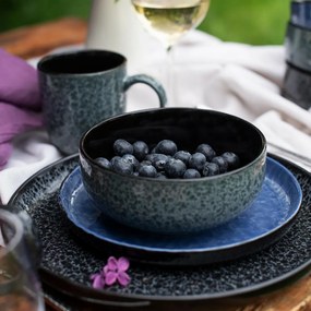 Mäser Jedálenská súprava riadu 16 ks FILIPPA – čierna