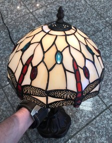 Tiffany stolová VÁŽKA JANTAR 40*25