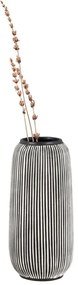 Čierno-biela váza z kameňa (výška 20 cm) – House Nordic