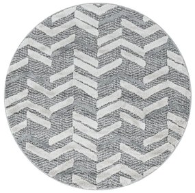 Ayyildiz Kusový koberec PISA 4705, Okrúhly, Sivá Rozmer koberca: 80 cm KRUH
