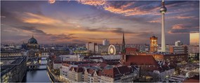 Obraz - Západ slnka nad Berlínom (120x50 cm)