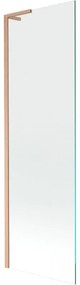 Mexen Next L, 1-krídlová vaňová zástena 60 x 150 cm, 6mm číre sklo, medený profil, 895-060-000-03-00-65