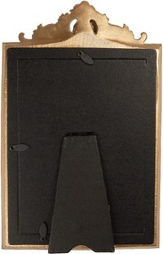 Zlatý antik fotorámik s kvetmi a ornamentmi - 17*2*26 cm / 13*18 cm