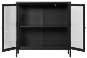 Čierna kovová vitrína 80x80 cm Dalby – House Nordic