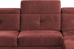 Rohová sedacia súprava Sergio, tehlová látka, pravý roh