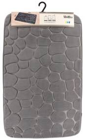 TENDANCE Predložka do kúpeľne Stones, 50x80 cm, grafitová