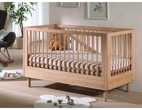 Postieľka z dubového dreva 70x140 cm v prírodnej farbe Forrest – Vipack