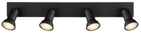 Globo 57998-4 - Bodové svietidlo DREW 4xGU10/35W/230V čierna