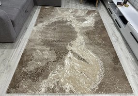 HU Hnedý moderný koberec Glamour 27237-Vizion Rozmer: 80x150 cm