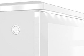 TV STOLÍK CRISTINE BIELY LESK + ZRKADLO 160 cm