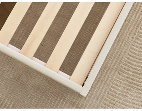 Béžová čalúnená dvojlôžková posteľ s roštom 140x190 cm Prune – Bobochic Paris