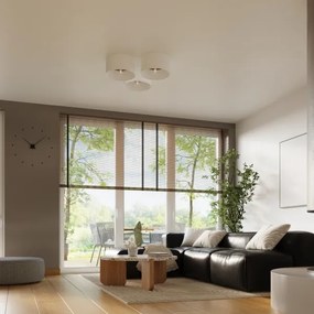 Sollux SL.1392 - Stropné svietidlo TELESTO 1xE27/15W/230V pr. 35 cm biela/hnedá