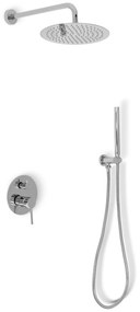 Rea Lungo, podomietkový sprchový set s dažďovou hlavovou a ručnou sprchou, chrómová, REA-P8007