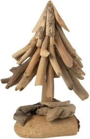 Drevený vianočný stromček z kúskov naplaveného dreva Driftwood S – 20*20*30 cm