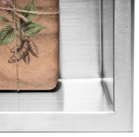 Rea Rea, nerezová vstavaná polica s golierom 450x300x100 mm, oceľová, REA-05601