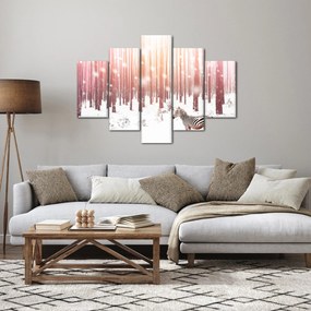 Obraz - Zebra v zasneženom lese (150x105 cm)