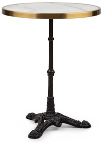 Patras Lux, bistro stôl s trojnohým podstavcom, mramorový stôl, Ø: 57,5 cm, výška: 72 cm