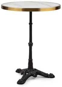 Patras Lux, bistro stôl s trojnohým podstavcom, mramorový stôl, Ø: 57,5 cm, výška: 72 cm