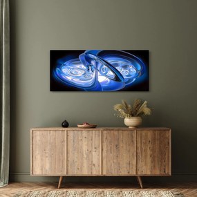 Modrý abstraktný obraz (120x50 cm)