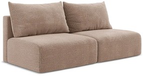 Svetlohnedá rozkladacia/s úložným priestorom pohovka 216 cm Kalena – Makamii