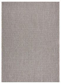 Šnúrkový koberec SIZAL FLOORLUX 20580, hladký strieborno/ čierny