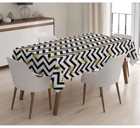 Vianočný obrus s prímesou bavlny Minimalist Cushion Covers Happy New Year, 140 x 180 cm