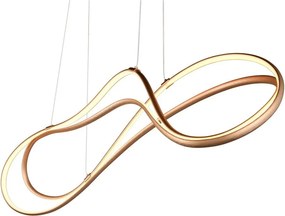 LED závesné svietidlo s kovovým tienidlom v zlatej farbe Nala – Trio Select