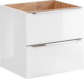 Comad Kúpeľňová skrinka pod umývadlo Capri White 60 biela/dub zlatý craft