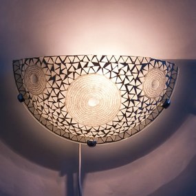 Orient wall lamp Moon mozaika TRANSPARENT & BEADS 30*17