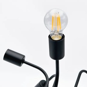 Prisadený luster TRINITY 10xE27/15W/230V čierna