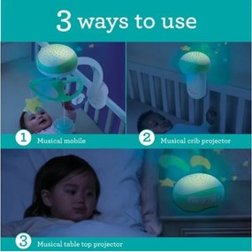 Infantino - Kolotoč nad postieľkou s melódiou 3v1 3xAA zelená