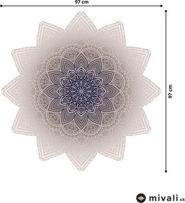 Samolepky na stenu - Mandala béžovo-hnedá