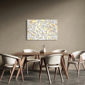 Obraz - Zlato-biele hexagóny (90x60 cm)