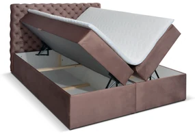 Manželská posteľ Boxspring 180 cm Orimis (hnedá). Akcia -20%. Vlastná spoľahlivá doprava až k Vám domov. 1033251