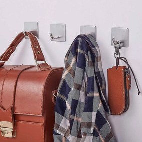 Nalepovacie kovové háčiky - 2 ks