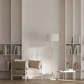 Stojacia lampa FOGO 2xE27/15W/230V biela/béžová