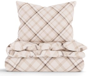 Bavlnené obliečky Renforcé – Káro krémové