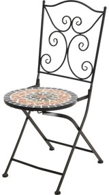 Záhradná stolička s mozaikou Olmedo, 38 x 38 x 90 cm