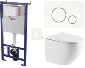 Závesný wc set do ľahkých stien / predstenová SAT SIKOSSREX6770K, 1 ks