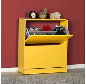 Adore Furniture Skrinka na topánky 84x73 cm žltá AD0126