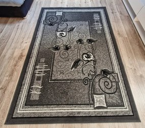 HU Sivý klasický koberec Shiraz Bcf Kalia-sivý Rozmer: 50x80 cm