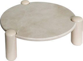 Konferenční stolek Noemi 86 cm světle béžový/mramor