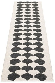 Čierno-krémový vnútorný a vonkajší behúň 70x250 cm Poppy Black Vanilla – Pappelina