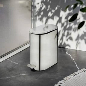 Pedálový odpadkový kôš z nehrdzavejúcej ocele v matne striebornej farbe 5 l Collungo – Wenko