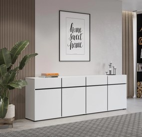 Komoda Crossroad W25 (čierna + biela). Akcia -19%. Vlastná spoľahlivá doprava až k Vám domov. 1118157