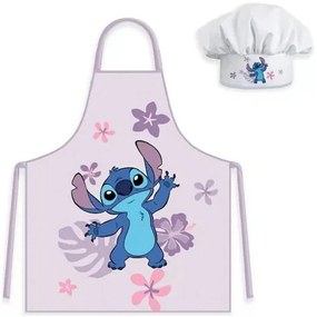 Dievčenská zástera s kuchárskou čiapkou Lilo & Stitch – 2 diely – pre deti 3–8 rokov
