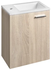 Aqualine Aqualine, ZOJA skrinka s keramickým umývadlom 40x22 cm, dub platin, 51049DP-01