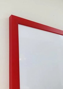 Toptabule.sk MTDRBTCIER Biela magnetická tabuľa v červenom drevenom ráme 120x90cm /