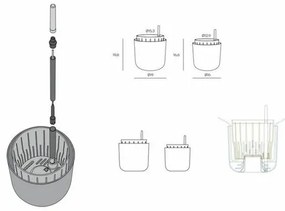 Plastia Samozavlažovací kvetináč Tolita Air krémová, pr. 16 cm, pr. 16 cm